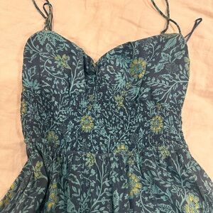Free People Floral Blue and Yellow Women's Maxi Dress